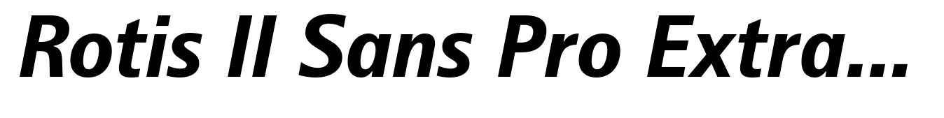 Rotis II Sans Pro Extra Bold Italic